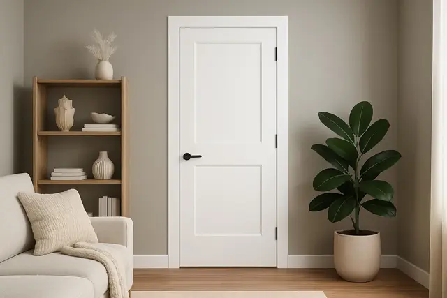 Two Panel Solid Core Primed Interior Door