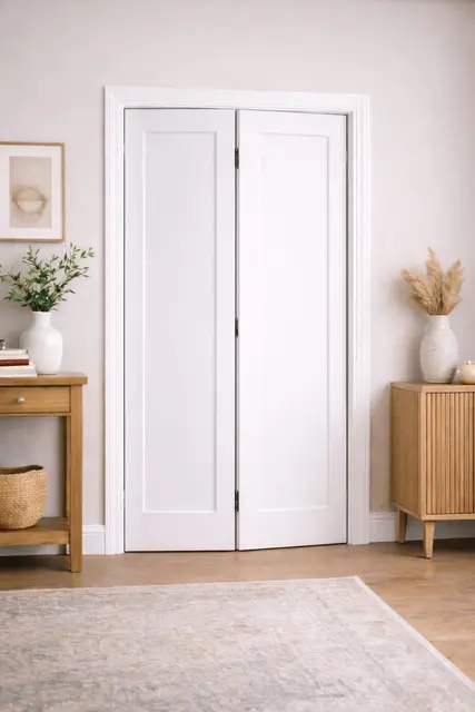 One Panel Bifold Primed Interior Door