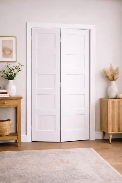 Five Panel Bifold Primed Interior Door