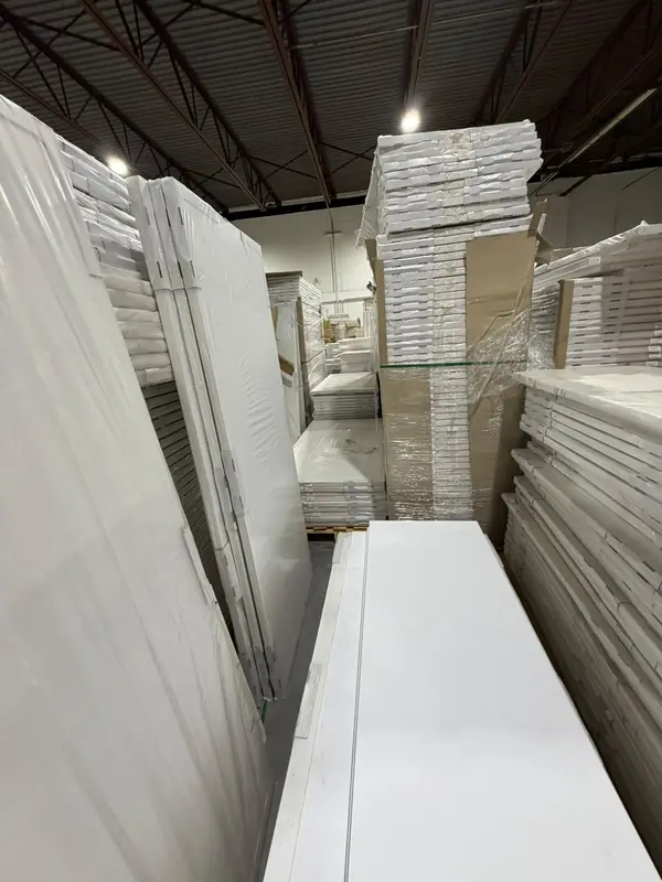 Pallets of primed door slabs