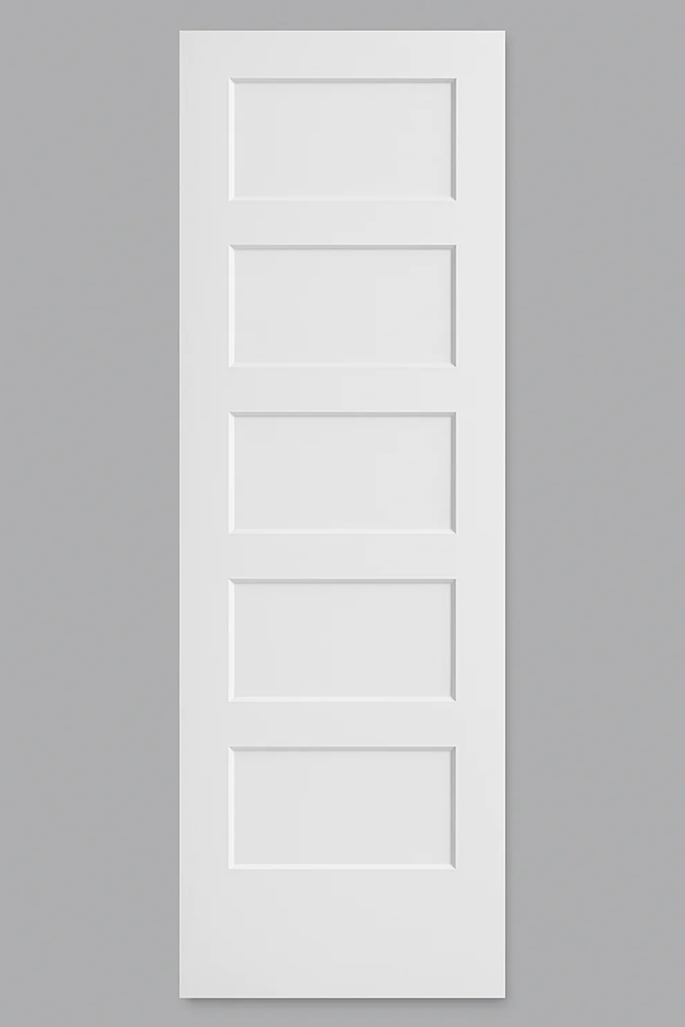 Single Interior Door Shaker Style 80 inch 5 Panel
